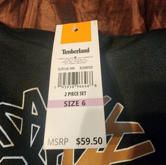 BOYS TIMBERLAND SWEATPANTS SET(HOODIE SET) - Picture 2 of 9